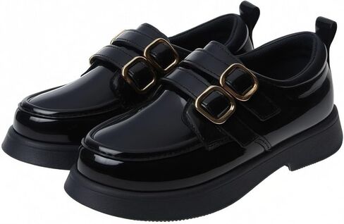 Girls School Uniform Dress Shoes Party Wedding Chunky Sole Straps Oxfords Kids Cute Mary Jane Leather Shoes in Saudi Arabia