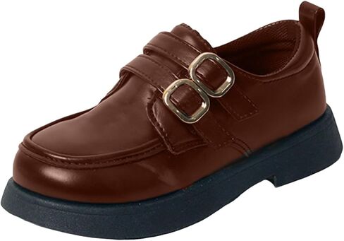 Girls School Uniform Dress Shoes Party Wedding Chunky Sole Straps Oxfords Kids Cute Mary Jane Leather Shoes in Saudi Arabia