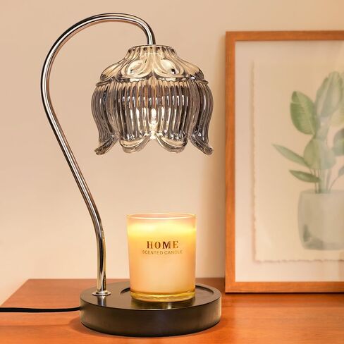 Flower Candle Warmer lamp with Timer Dimmer,Adjustable Height Candle Warmer,Fits All Jar Scented Candles,Christmas Gifts for Mom Women,Candle Lamp for Bedroom Home Decor,Flower Amber in Saudi Arabia