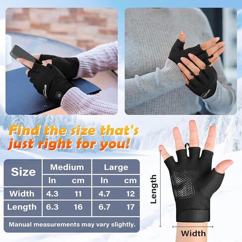 Winter Heated Gloves for Men Women Electric Fingerless Heated Gloves with Dual-USB Charging Cable for Typing Driving in Saudi Arabia