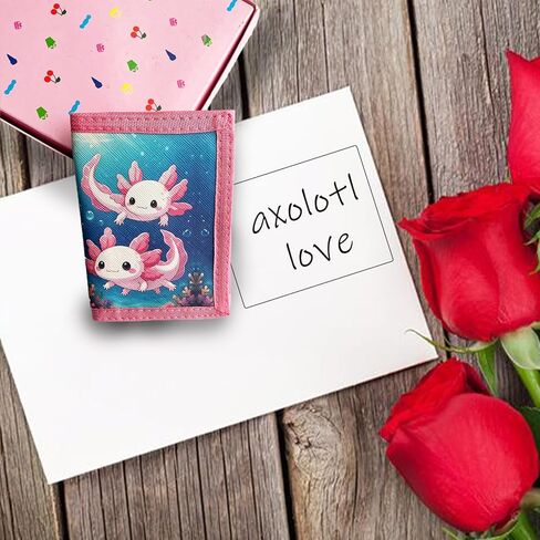 محفظة Axolotl لطيفة ثلاثية الطي للعملات المعدنية مع حبل للرجال والنساء in Saudi Arabia
