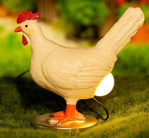 3D LED Egg Table Lamp - Funny Resin Chicken Night Light with USB, Perfect Christmas or Birthday Gift in Saudi Arabia