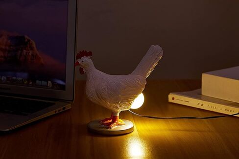 3D LED Egg Table Lamp - Funny Resin Chicken Night Light with USB, Perfect Christmas or Birthday Gift in Saudi Arabia
