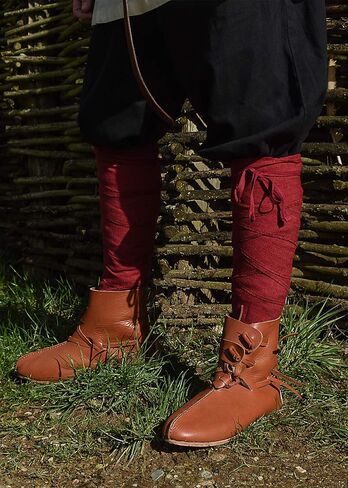 Battle-Merchant Viking Leg Wraps – Medieval Cotton Leg Bindings with Herringbone Pattern for LARP, Reenactment & Cosplay in Saudi Arabia