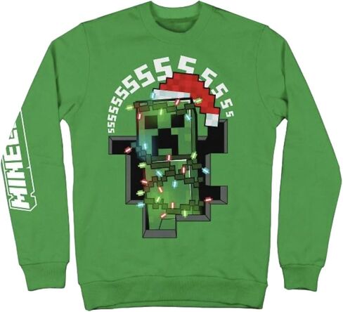 Minecraft Boys' Holiday Creeper Sweatshirt in Saudi Arabia