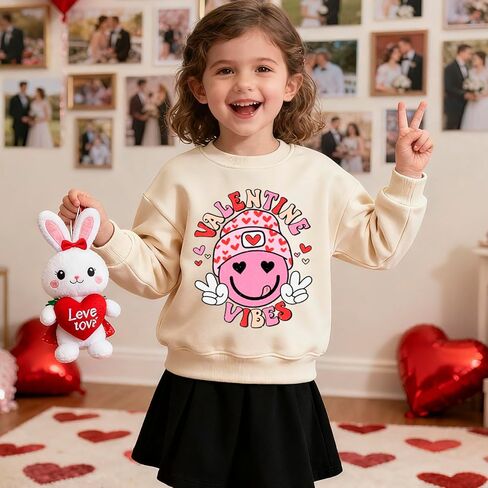 Toddler Valentines Sweatshirt Boys Girls Funny Snacks Are My Love Language Tops Kids Cute Love Holiday Outfit 2T in Kuwait