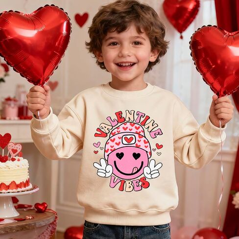 Toddler Valentines Sweatshirt Boys Girls Funny Snacks Are My Love Language Tops Kids Cute Love Holiday Outfit 2T in Kuwait