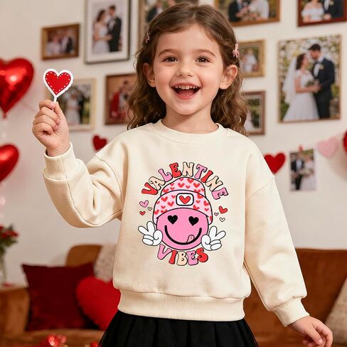 Toddler Valentines Sweatshirt Boys Girls Funny Snacks Are My Love Language Tops Kids Cute Love Holiday Outfit 2T in Kuwait