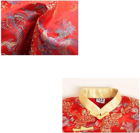 Chinese Traditional Children Coat Dragon Boy Greatcoat Jacket Outfits Spring Festival in Saudi Arabia
