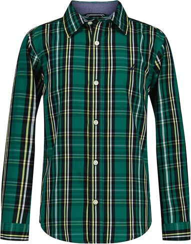 Nautica Boys Long Sleeve Woven Button-Down Shirt, Comfortable, Classic Fit in Saudi Arabia