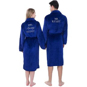 Jecery 2 Pcs His and Hers Robes Mr and Mrs Matching Robes for Couples Wedding Engagement Bridal Shower Valentine's Day Gifts in Saudi Arabia