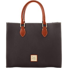 Dooney & Bourke Women's Janine Satchel in Pebble Grain Leather, Large Handbag with Adjustable Detachable Shoulder Strap in Kuwait