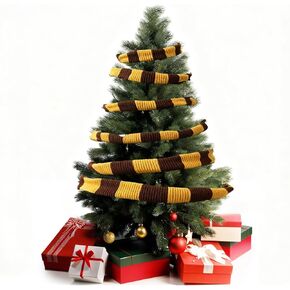 2 Pcs 63''x 6.7'' Magical Wizard Scarf Christmas Tree Decorations（Red and Yellow ） in Saudi Arabia