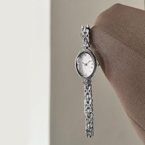 Vintage Women's Oval Bracelet Watch Luxury Roman Dial Analog Quartz Watch Waterproof Watches for Women in Saudi Arabia