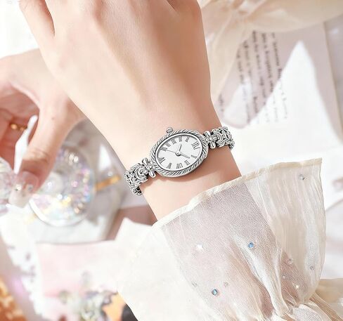 Vintage Women's Oval Bracelet Watch Luxury Roman Dial Analog Quartz Watch Waterproof Watches for Women in Saudi Arabia