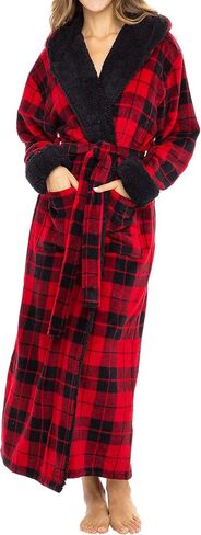 Alexander Del Rossa Sherpa Robes for Women Long, Womens Robes Long Hooded Bathrobes for Women, Plus Size Robe in Saudi Arabia