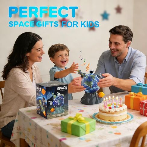 Magnetic Musical Rotating Ball,Space Toys for Kids 3 4 5 6 7 8 9 10 Year Old Boys Girls Sensory Toys for Toddlers Birthday Gifts Educational STEM Toy Playset with Astronauts Rocket Spacecraft Planet in Saudi Arabia