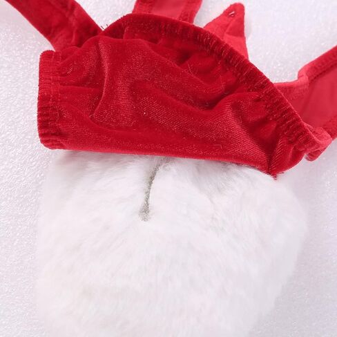 Men's Sexy Borat Mankini Costume Jockstrap G-String Thong Suspender Bulge Enhancing Underwear Sexy Swimsuit Christmas Gag Gift Red in Saudi Arabia