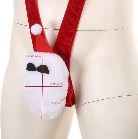 Mens Thongs Sexy Jockstrap Bulge Enhancing Underwear Suspender Swimsuit Borat Mankini Christmas Gag Gift Valentine's Red in Saudi Arabia
