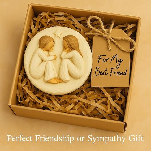 Forever Friends Resin Keepsake Box – Hand-Painted Friendship Gift Box with Two Angel Figures, 3" x 2"H – Sentimental Gift for Women, Best Friends, Birthday, or Sympathy (Friendship) in Saudi Arabia