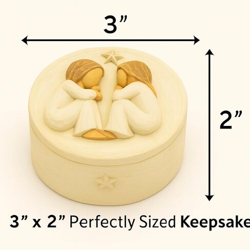 Forever Friends Resin Keepsake Box – Hand-Painted Friendship Gift Box with Two Angel Figures, 3" x 2"H – Sentimental Gift for Women, Best Friends, Birthday, or Sympathy (Friendship) in Saudi Arabia