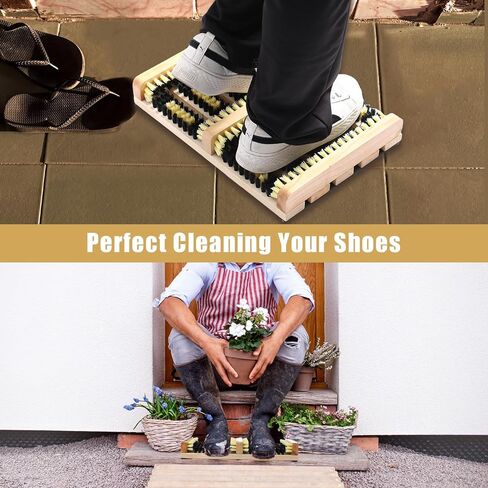 Sliner 2 Pcs Shoe and Boot Scraper Brush Outdoor Shoe Cleaner Scraper All Weather Boots Cleaner for Cleaning, Deep Removes Snow, Sand and Mud in Saudi Arabia