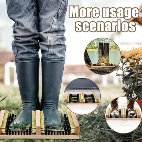 Sliner 2 Pcs Shoe and Boot Scraper Brush Outdoor Shoe Cleaner Scraper All Weather Boots Cleaner for Cleaning, Deep Removes Snow, Sand and Mud in Saudi Arabia