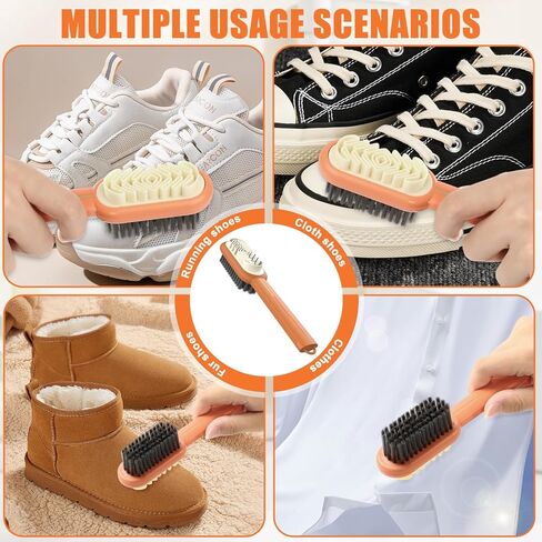 Generic 2 in 1 Scrub Suede Shoe Brush, Cleaning Soft bristled Silicone Brush,Soft Bristle Brush for Suede Cleaner and Nubuck Brush in Saudi Arabia
