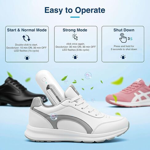 Qualirey Chemical Free Shoe Deodorizer for Sneaker, Daily & Strong Mode Shoe Odor Eliminator for Bags, Boot in Saudi Arabia