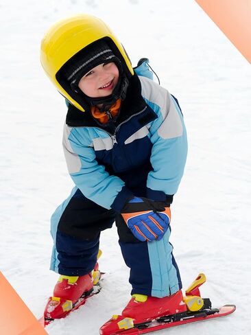 Hicarer 3 Pairs Winter Gloves Waterproof Snow Ski Gloves Windproof Kids Warm for Kids Snow Mittens for 8-11 Years in Saudi Arabia