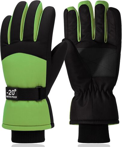 Ski Gloves, Waterproof & Breathable Snowboard Mittens for Boys & Girls, Winter Warm Cold Weather Gloves in Saudi Arabia