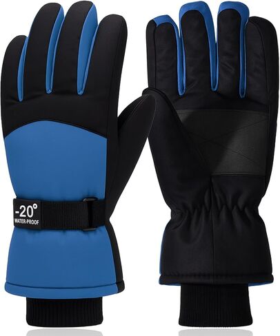 قفازات التزلج، قفازات التزلج على الجليد مقاومة للماء وجيدة التهوية للأولاد والبنات، قفازات الشتاء الدافئة للطقس البارد in Kuwait