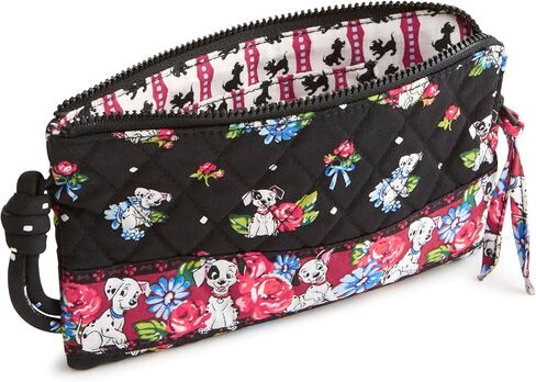 حقيبة يد نسائية من Vera Bradley مصنوعة من القطن الفاخر بسحاب، 101 Dalmatians، مقاس واحد in Kuwait