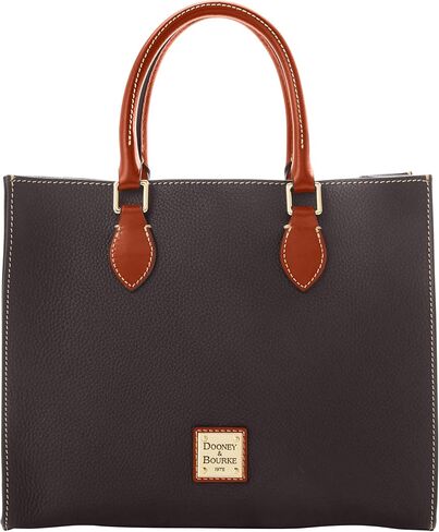 Dooney & Bourke Women's Janine Satchel in Pebble Grain Leather, Large Handbag with Adjustable Detachable Shoulder Strap in Kuwait