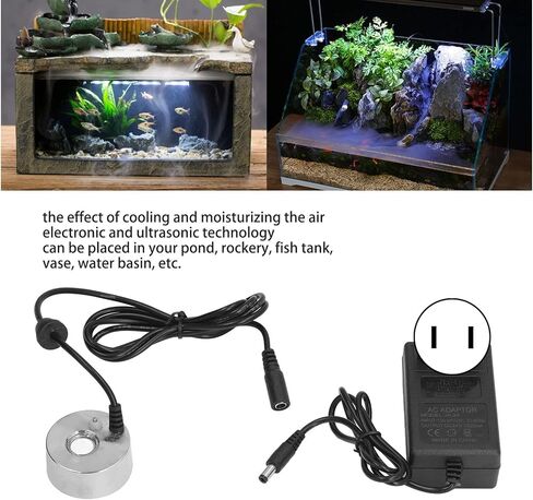 Ultrasonic Fogger, water fountain mist machine aluminum alloy single head colorless energy saving cold mist for vase in Saudi Arabia
