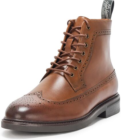 POLO RALPH LAUREN mens Asher Leather Wingtip Boot in Saudi Arabia