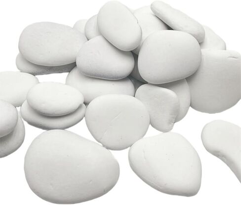 34PCS White Rocks for Painting, Flat DIY Painting Rocks, Small & Medium Smooth Rocks for Crafts, Arts,Decoration, Kindness Rocks Hand Picked for Painting in Kuwait