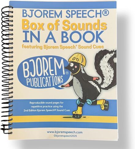 صندوق Bjorem Speech® للأصوات في كتاب - أكثر من 250 صفحة قابلة للتكرار لعلاج النطق، وتعذر الأداء لدى الأطفال في الكلام والنطق ومعرفة القراءة والكتابة (مواضع الصوت الأولية والوسطى والنهائية) in Kuwait