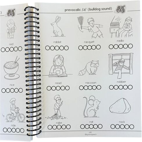 صندوق Bjorem Speech® للأصوات في كتاب - أكثر من 250 صفحة قابلة للتكرار لعلاج النطق، وتعذر الأداء لدى الأطفال في الكلام والنطق ومعرفة القراءة والكتابة (مواضع الصوت الأولية والوسطى والنهائية) in Kuwait