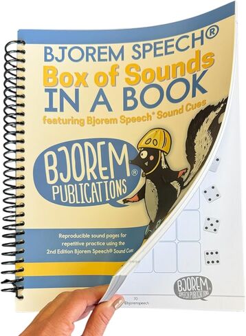 صندوق Bjorem Speech® للأصوات في كتاب - أكثر من 250 صفحة قابلة للتكرار لعلاج النطق، وتعذر الأداء لدى الأطفال في الكلام والنطق ومعرفة القراءة والكتابة (مواضع الصوت الأولية والوسطى والنهائية) in Kuwait