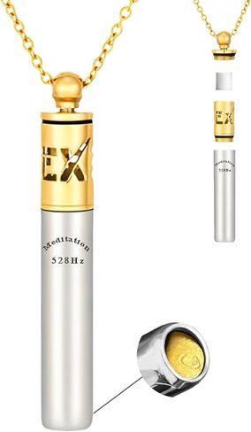 Breathing Necklace with 528Hz Whistle & Essential Oil Diffuser - for Anxiety Relief & Meditation Practice in Saudi Arabia