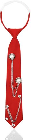 Ties for Women, Pre-tied Punk Womens Tie with Metal Chain Adjustable Girls Necktie for Party Uniform Cosplay Daily in Saudi Arabia
