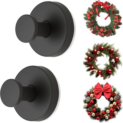 2 Pack Suction Cup Wreath Hangers for Front Door Garland Hanger 11 Lb -22 Lb Suction Wreath Hanger for Glass Door No Drill Suction Hooks for Bathroom Halloween Christmas Decorations (Gold) in Saudi Arabia