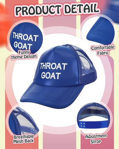 Hercicy 6 Pcs Trucker Hat Gag Gifts Funny Adjustable Snapback Mesh Trucker Hat Joke Baseball Cap for Women Men Adult White Elephant Bachelorettes Galentine's Day Birthdays Party Favor in Saudi Arabia