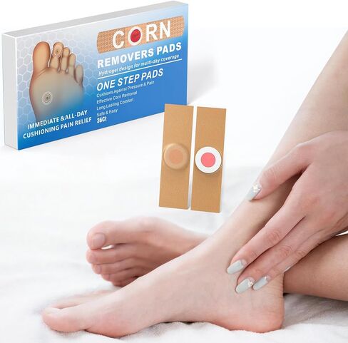 ضمادات طبية سريعة الفعالية للبالغين، وسادات مزيلة للذرة مع 40% حمض الساليسيليك - 36 قطعة، علاج سريع وفعال للقدمين وأصابع القدم in Kuwait