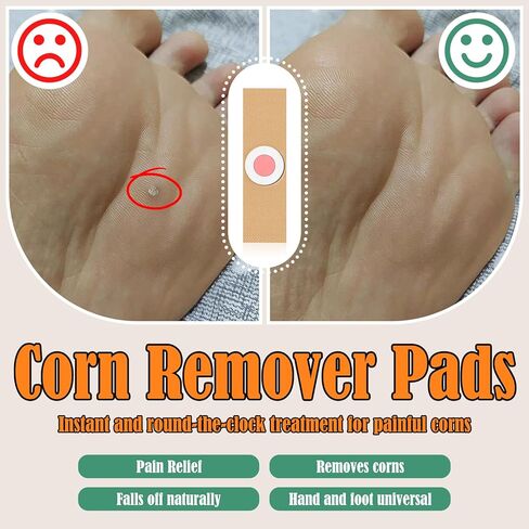 ضمادات طبية سريعة الفعالية للبالغين، وسادات مزيلة للذرة مع 40% حمض الساليسيليك - 36 قطعة، علاج سريع وفعال للقدمين وأصابع القدم in Kuwait