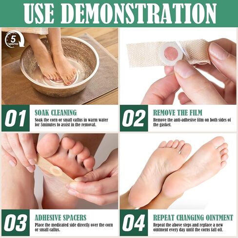 ضمادات طبية سريعة الفعالية للبالغين، وسادات مزيلة للذرة مع 40% حمض الساليسيليك - 36 قطعة، علاج سريع وفعال للقدمين وأصابع القدم in Kuwait