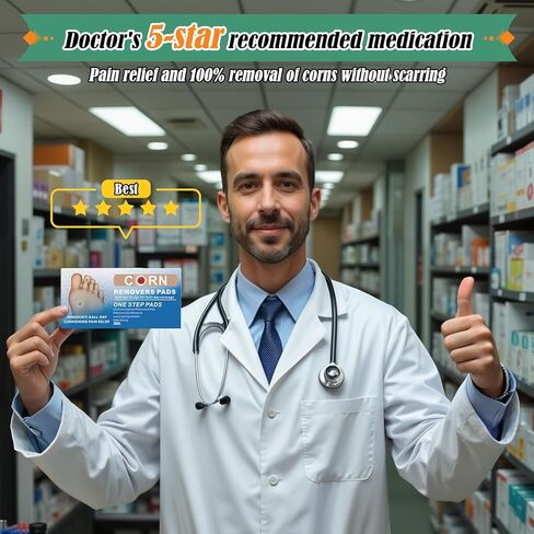 ضمادات طبية سريعة الفعالية للبالغين، وسادات مزيلة للذرة مع 40% حمض الساليسيليك - 36 قطعة، علاج سريع وفعال للقدمين وأصابع القدم in Kuwait