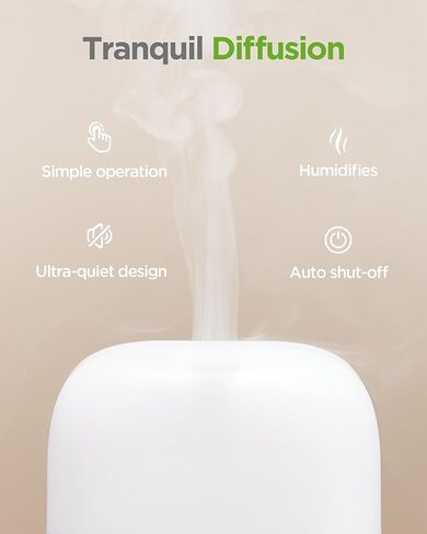 موزع روائح الزيوت العطرية سعة 150 مل من InnoGear، موزع 5 في 1 لرائحة المنزل، 8 ألوان LED، موزع روائح العلاج العطري، مرطب هواء صغير، موزع روائح مبخر صغير لمكتب الكمبيوتر المحمول، متوسط in Saudi Arabia