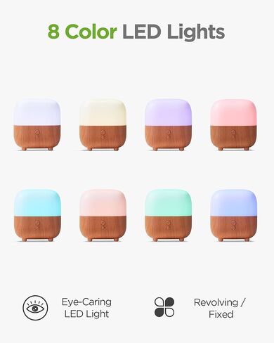 موزع روائح الزيوت العطرية سعة 150 مل من InnoGear، موزع 5 في 1 لرائحة المنزل، 8 ألوان LED، موزع روائح العلاج العطري، مرطب هواء صغير، موزع روائح مبخر صغير لمكتب الكمبيوتر المحمول، متوسط in Saudi Arabia